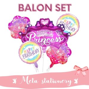 Balon Foil Set Princess Crown