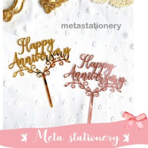 Topper Kue Akrilik / Cake Topper Acrylic Happy Anniversary Part 2
