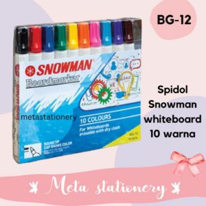 Spidol Papan Tulis / Spidol Whiteboard Snowman Set 10 Warna