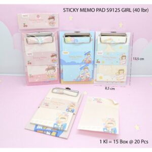 Memo Stick / Sticky Memo Pad Girl S9125 ( Motif Random )