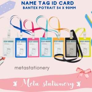 Lanyard / ID Card / Gantungan Kartu Nama / Name Tag Bantex Potrait Bahan Plastik 8865