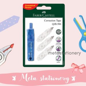 Correction Tape / Tipex Kertas Faber Castell Qjr-506 + 3 Refill