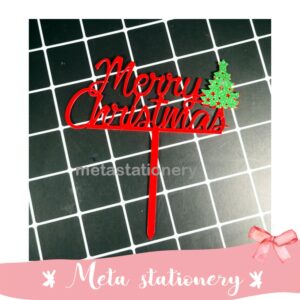 Topper Kue Akrilik / Cake Topper Akrilik Merry Christmas