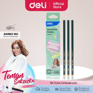 Graphite Pencil / Pensil Graphite 2B C083 Deli Special Agnes Mo Edition ( 12pc )