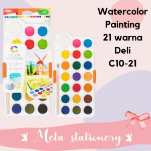 Cat Air Padat / Watercolor Cake / Watercolor Painting Deli C10-21 Warna