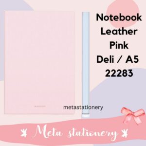 Buku Catatan / Notebook Leather Pastel Ukuran A5 Deli 22283