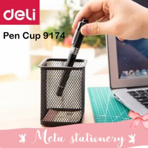 Deli E9174 Pen Holder/Tempat Pulpen-Mesh Pen Holder