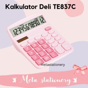 Calculator / Electronic Calculator / Kalkulator DELI Dual Power TE837C