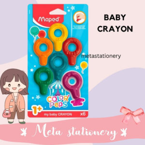 Crayon Bayi / Baby Crayon Maped Kemasan Blister isi 6 warna