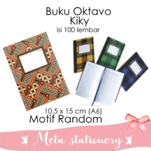 Buku Oktavo Kiky Ukuran A6 ( Motif Random )