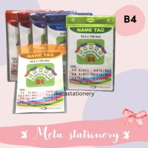 Tanda Pengenal / Name Tag Plastik B4