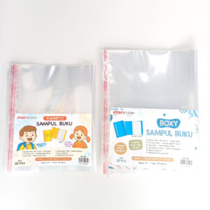 Sampul Buku / Sampul Buku Plastik / Sampul Plastik Bening Inter-x Kwarto Boxy (20 Lembar)