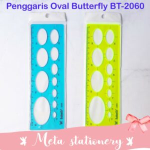 Penggaris Oval Butterfly BT-2060 ( Warna Random )