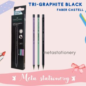 Pensil Faber Castell Tri Graphite Black Metalic 2B