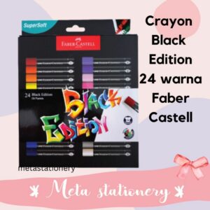 Crayon / Oil Pastel Black Edition Faber Castell 24 warna