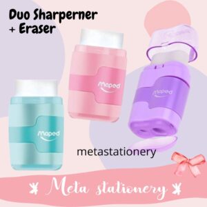 Sharpener / Rautan / Serutan Connect Pastel Maped ( Serutan + Penghapus )