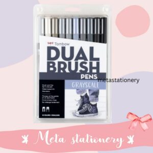 ABT Dual Brush Pen Tombow Grayscale Pallete isi 10