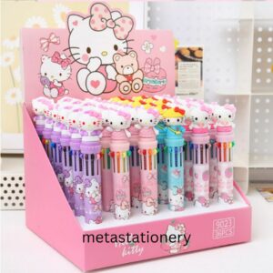 Pulpen 10 Warna / Pulpen Motif Lucu / Pen Color Kawaii Hello Kitty
