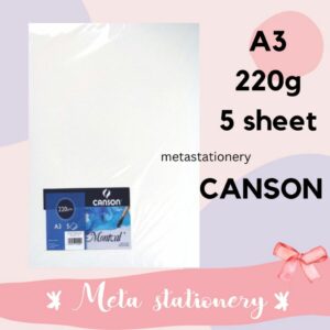 Kertas Cat Air / Watercolor Paper Canson A3 220 gsm / 5 Sheet