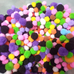 Pompom Kecil Untuk Prakarya 12pcs (Warna Random)