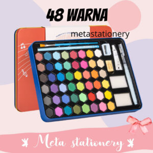 Solid Watercolor Paint / Set Cat Air Padat 48 Warna Deli