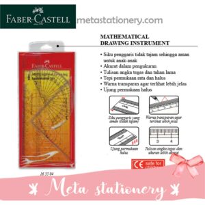 Penggaris / Ruler Mathematical Drawing Instrument set Faber Castell