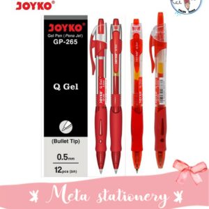 Pulpen Joyko Q-gel GP-265  Merah(12pc)