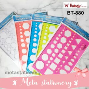 Penggaris Cetakan Butterfly BT-880 ( Warna Random )