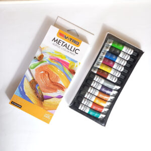Acrylic Paint Metallic Colour / Cat Acrylic Metalik Vitro 12 Warna