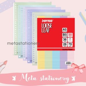 Loose Leaf Color / Isi Kertas File Binder Warna Joyko