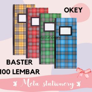 Buku Catatan / Buku Folio Baster Okey 100 Lembar ( Motif Random )