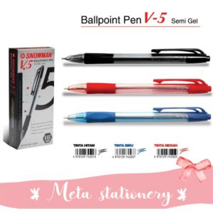 Pulpen Snowman V-5 (1pc)