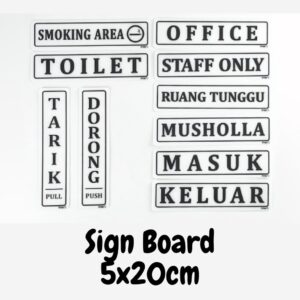 Papan Tanda / Sign Board 20 x 5 cm Inter X