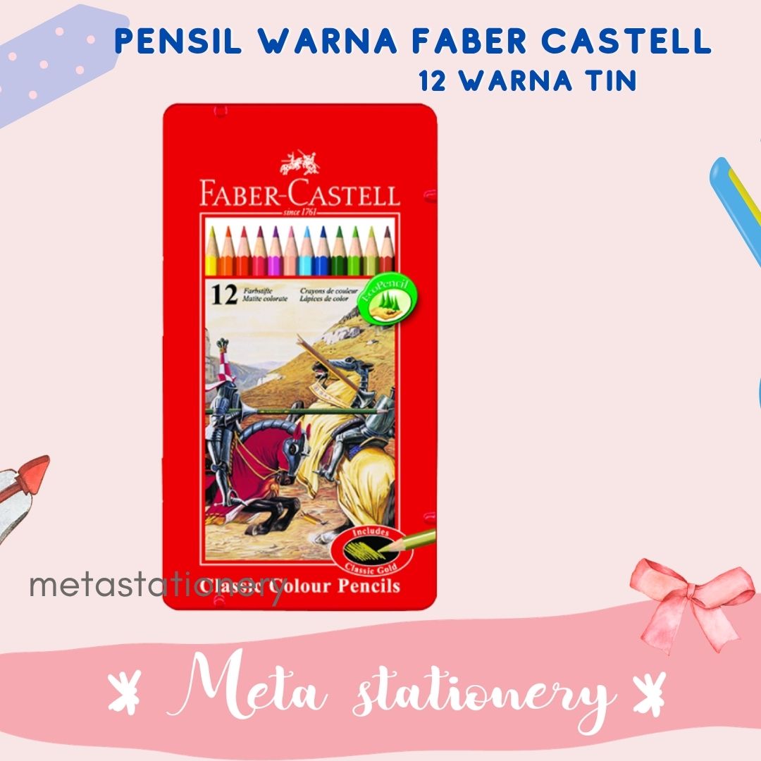 Pensil Warna Classic Tin Faber Castell 12 warna
