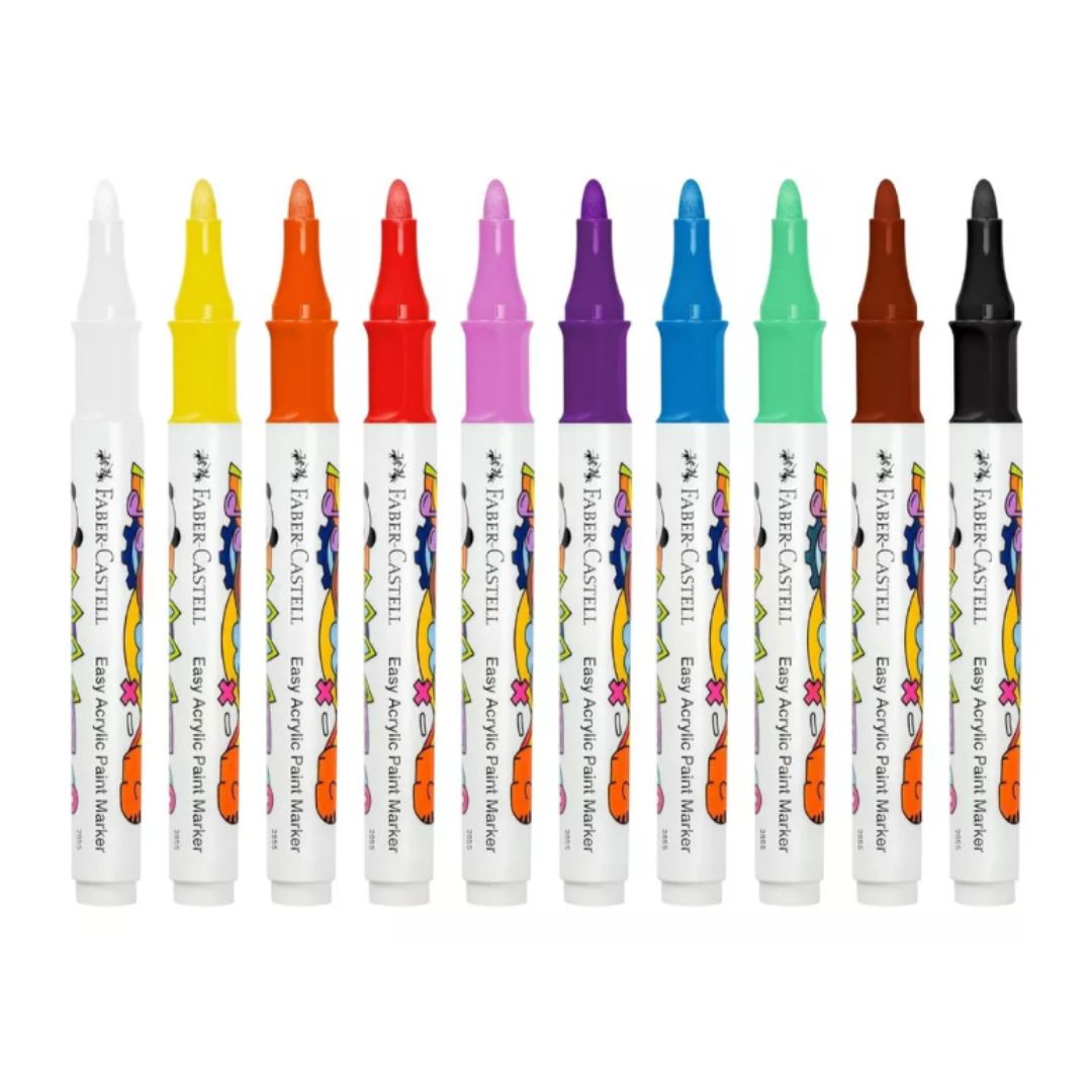 Faber-Castell Easy Acrylic Markers 10 colours - Gambar 2