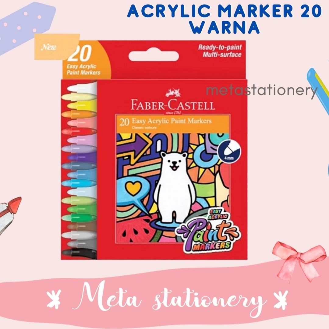 Faber-Castell Easy Acrylic Markers 20 colours